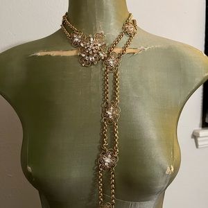 RARE MASSIVE RHINESTONE JULIANA GLASS NECKLACE BELT